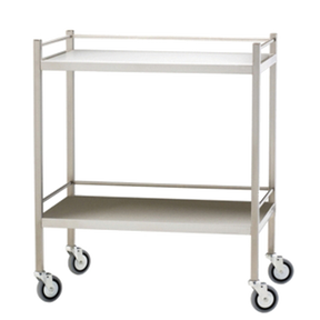 Large Stainless Steel Trolley with Rails 110 x 50 x 97cm