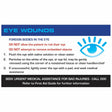 Eye Wound First Aid Card
