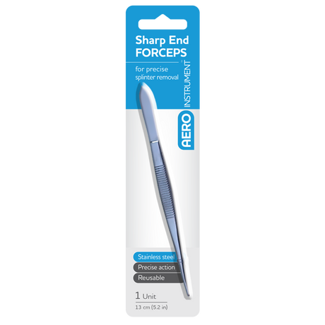 AEROINSTRUMENT Stainless Steel Sharp Forceps 13cm