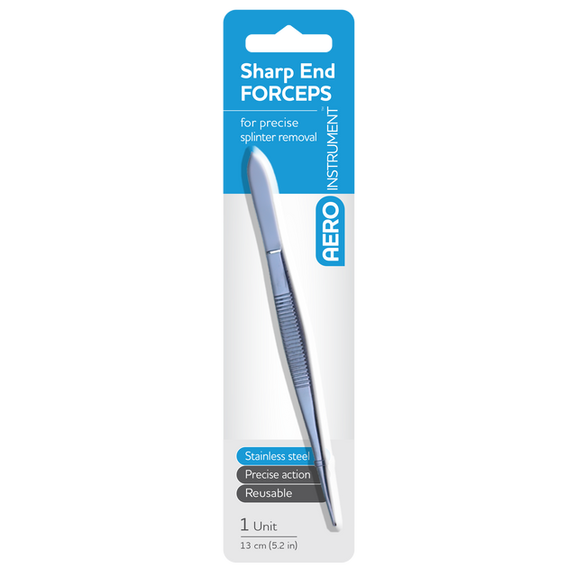AEROINSTRUMENT Stainless Steel Sharp Forceps 13cm