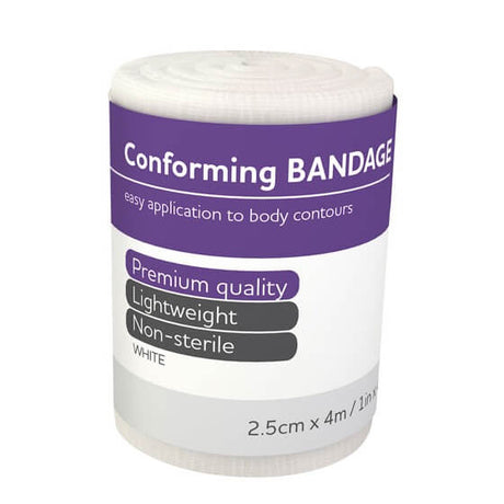 Conforming Bandage 2.5cm x 4M Wrap/12