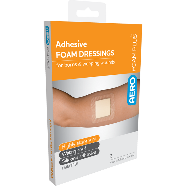 Adhesive Foam Dressings 7.5 x 7.5cm Box/2