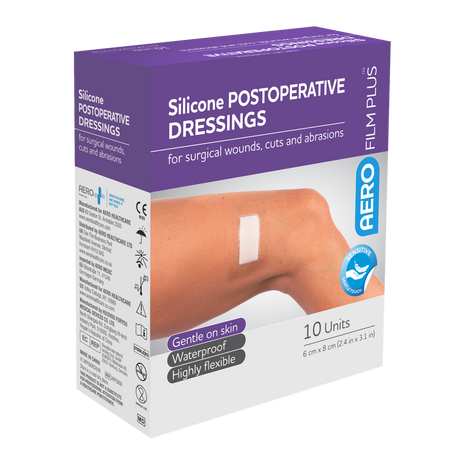 Sensitive Silicone Postoperative Dressing 6 x 8cm Box/10