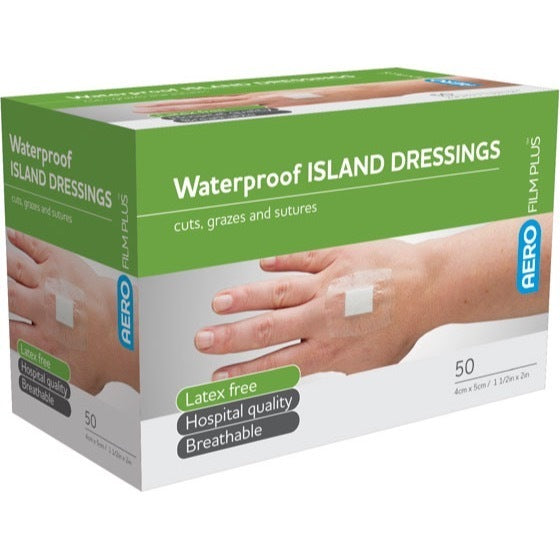Waterproof Island Dressing 4cm x 5cm Box/50