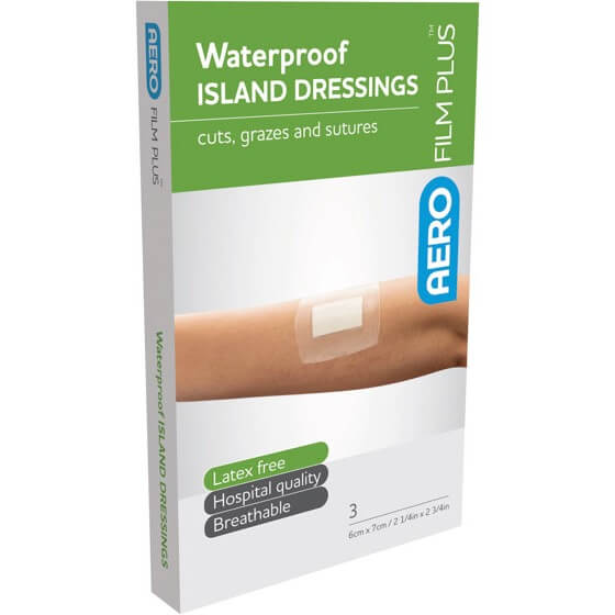Waterproof Island Dressing 6 x 7cm Box/3