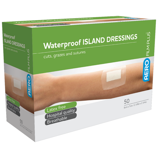 Waterproof Island Dressing 6 x 7cm Box / 50