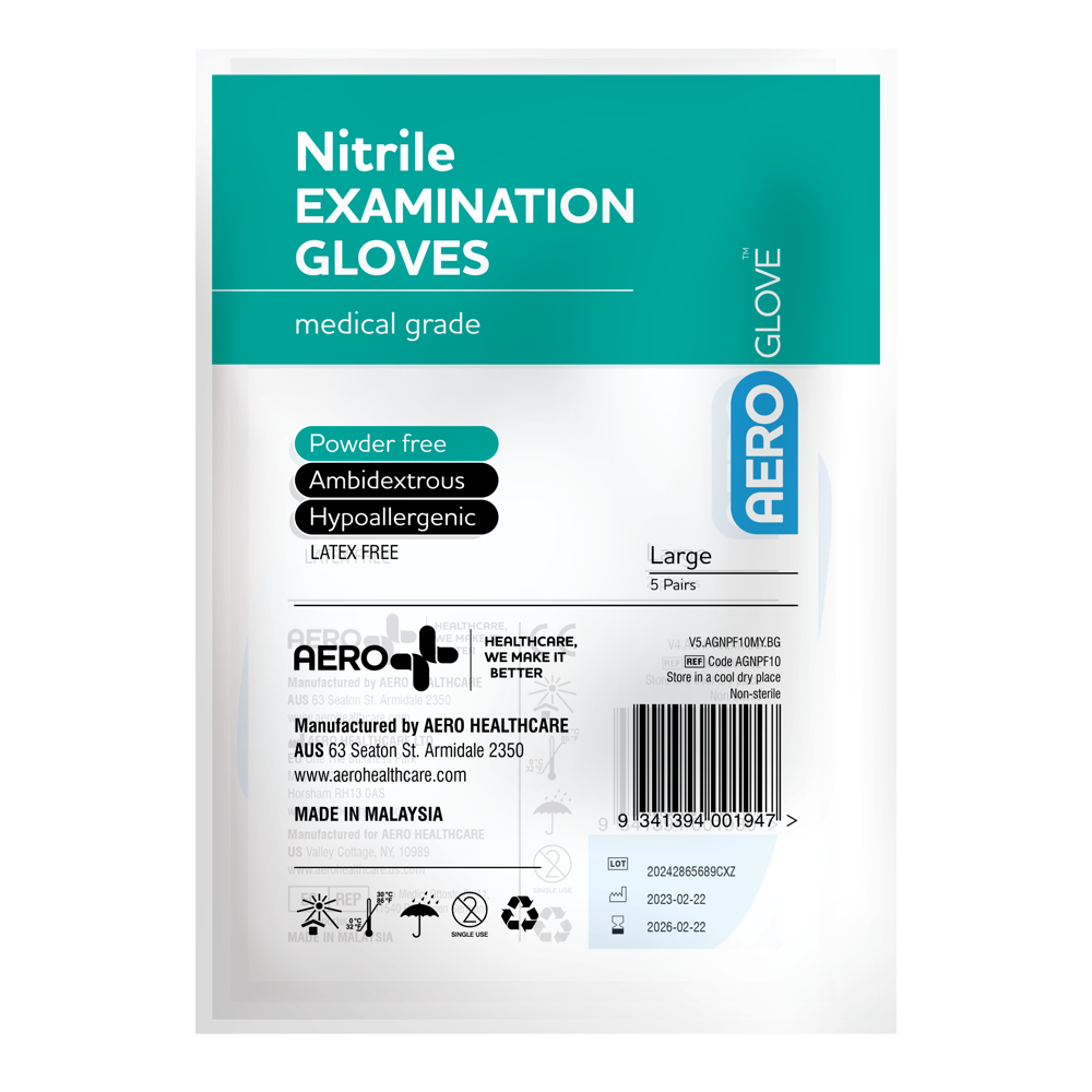 Large Nitrile Powder-Free Gloves Bag/10
