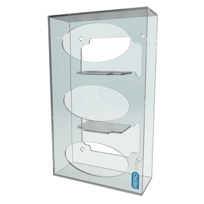 Acrylic Triple Glove Dispenser 7.2 × 21.1 × 36 cm