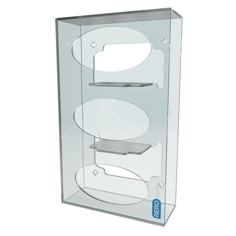 Acrylic Triple Glove Dispenser 7.2 × 21.1 × 36 cm
