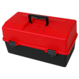 Red and Black Plastic First Aid Tacklebox with 6 Trays