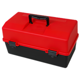 Red and Black Plastic Tacklebox 2 Tray Cantilever