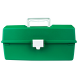 Green Plastic First Aid Tacklebox with 1 Tray 16 x 33 x 19cm