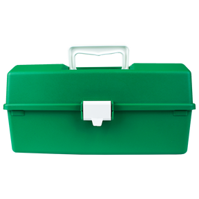 Green Plastic First Aid Tacklebox with 1 Tray 16 x 33 x 19cm
