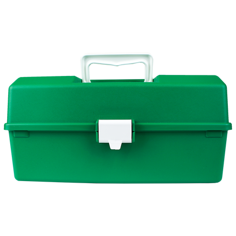 Green Plastic First Aid Tacklebox with 1 Tray 16 x 33 x 19cm