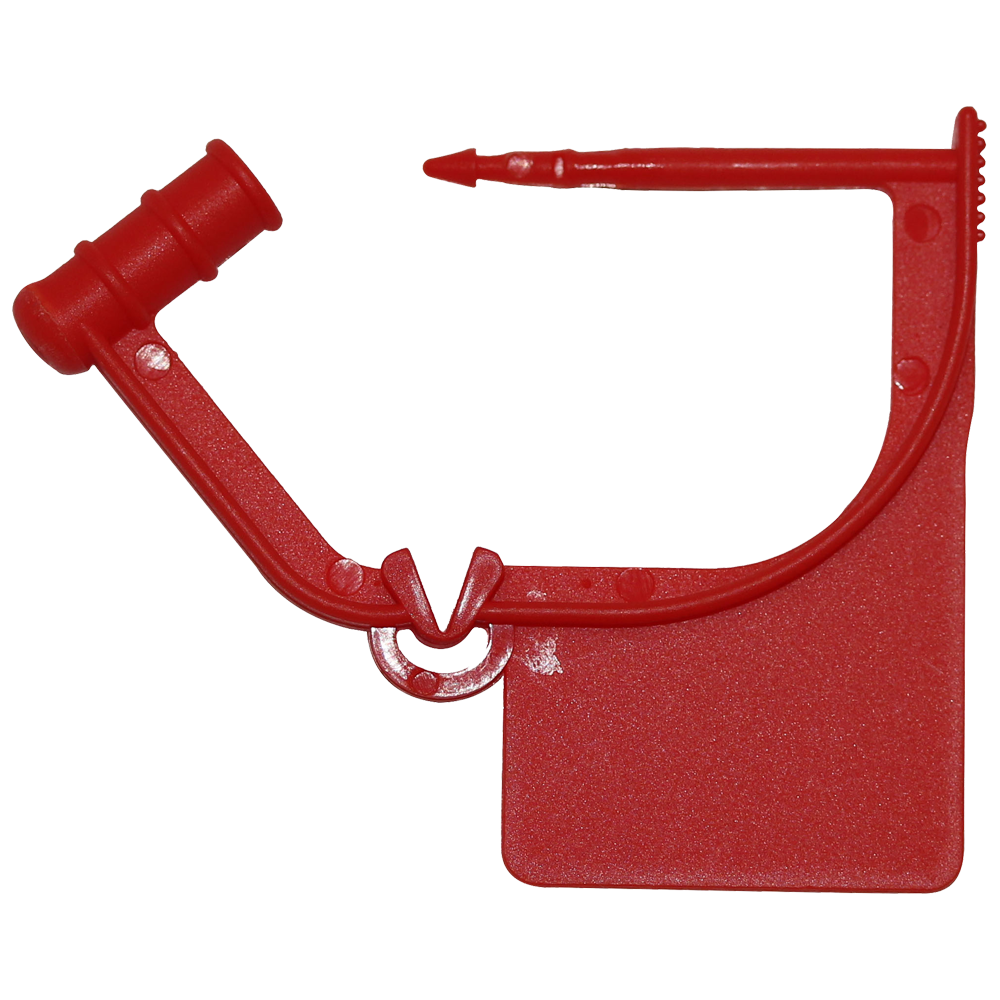 Small Red Plastic Safety Seal 100/pk