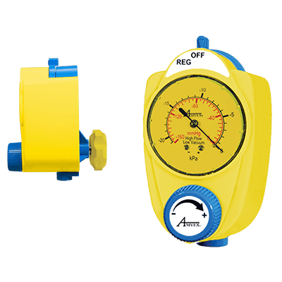 Amvex Suction Regulator - Paediatric Continuous 0-160 mmHg - Analogue with Bronze Filter