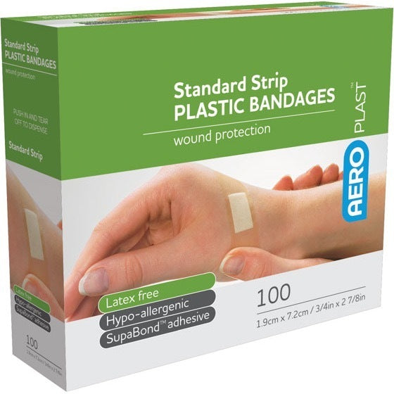 Plastic Standard Strip 7.2 x 1.9cm Box/100