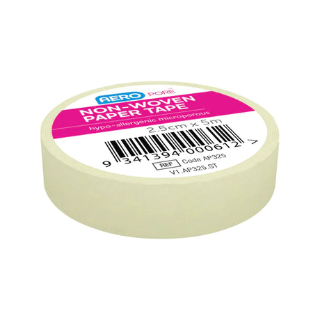 White Microporous Paper Tape 1.25cm x 5M Box/24