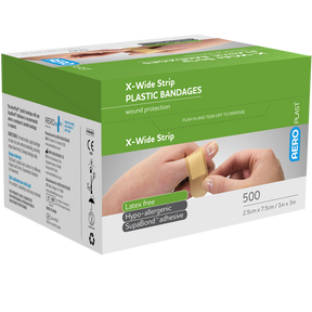 Plastic X-Wide Strip 7.5 x 2.5cm Box/500