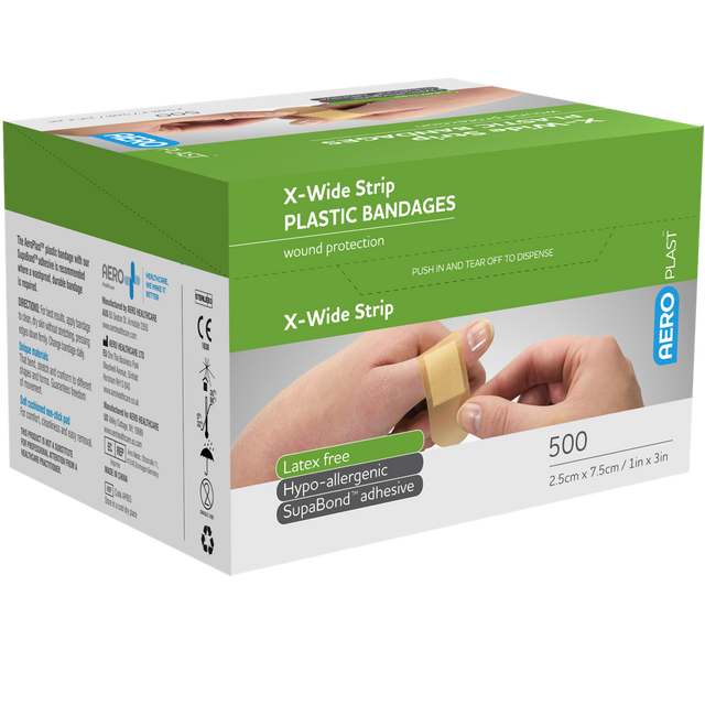 Plastic X-Wide Strip 7.5 x 2.5cm Box/500