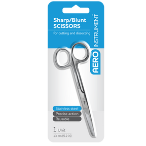 Stainless Steel Sharp/Blunt Scissors 13cm Card/1