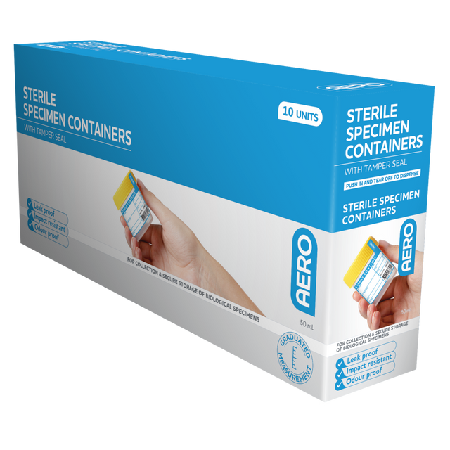 Sterile Specimen Jar 50mL Box/10