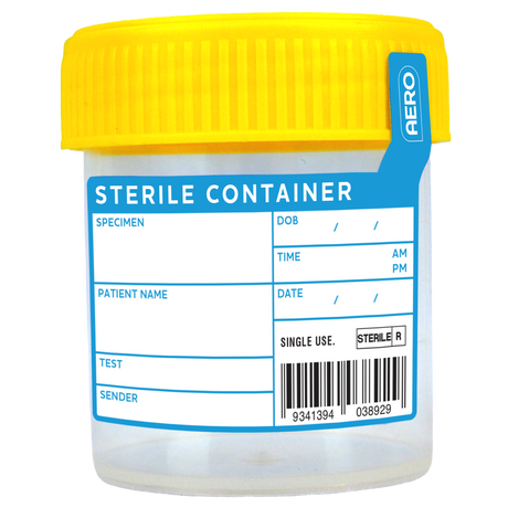 Sterile Specimen Jar 50mL Box/10