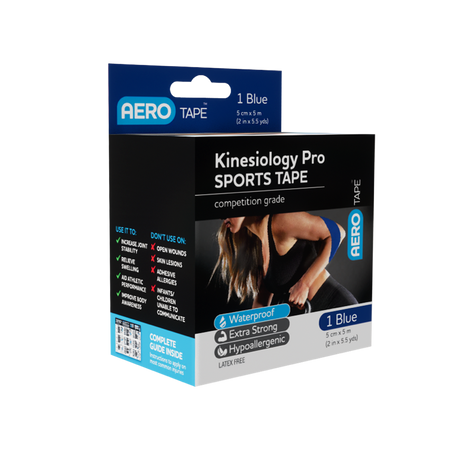 Blue Kinesiology Pro Sports Tape 5cm x 5m 12/Pk