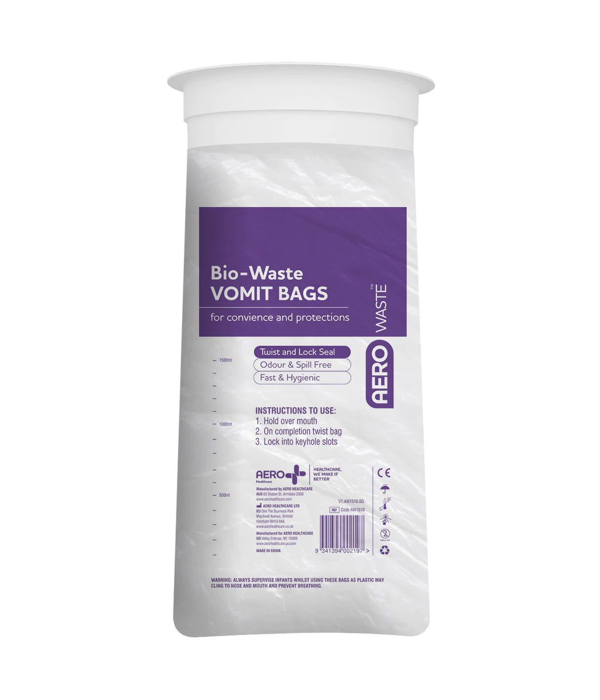 Bio-Waste Vomit Bag 1500ml Box/50