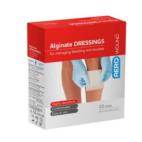 Absorbent Alginate Dressing 10 x 10cm 10/Pk