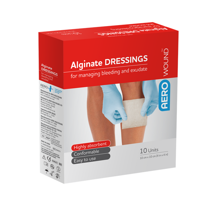 Absorbent Alginate Dressing 10 x 10cm 10/Pk
