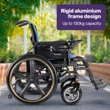 Folding Electric Wheelchair – 24" Wheels, Up to 130kg Load