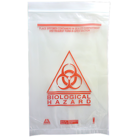 Biohazard Clinical Waste Bag 255 x 160mm 50/Pk
