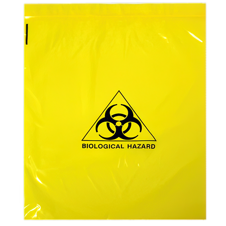4L Biohazard Clinical Waste Bag 25 x 30cm - 50/pk