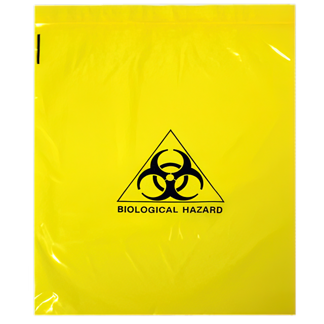 4L Biohazard Clinical Waste Bag 25 x 30cm - 50/pk