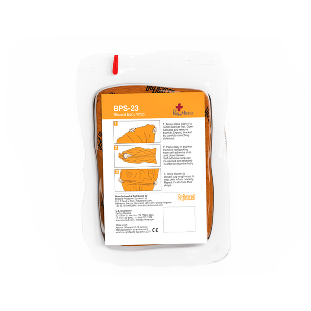 BLIZZARD Orange Baby Wrap 65 x 24cm
