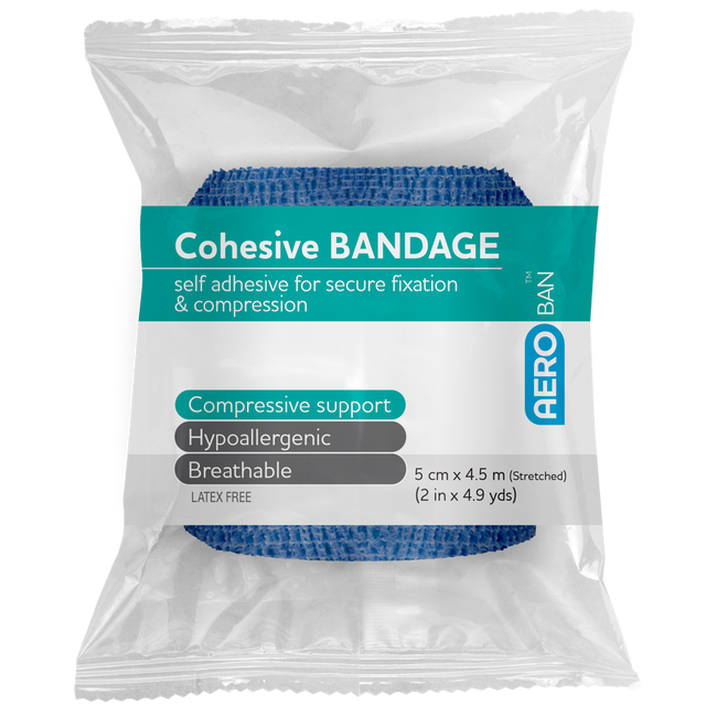 Blue Cohesive Bandage 5cm x 4.5M