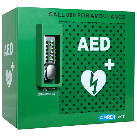 CARDIACT Alarmed Outdoor AED Cabinet with Lock