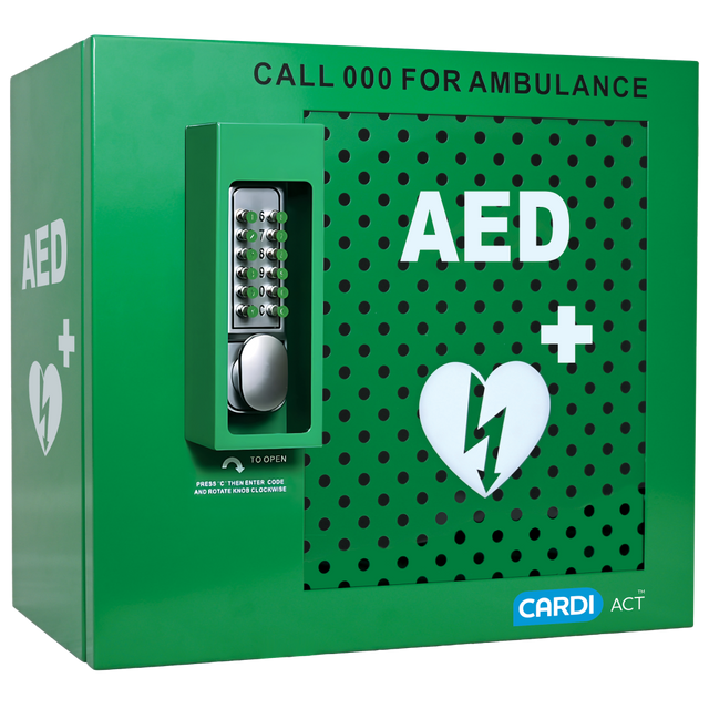 CARDIACT Alarmed Outdoor AED Cabinet with Lock