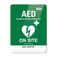 CARDIACT Poly AED On Site Sign 22.5 x 30cm
