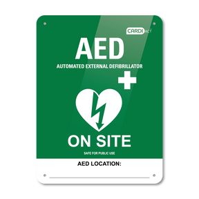 CARDIACT Poly AED On Site Sign 22.5 x 30cm
