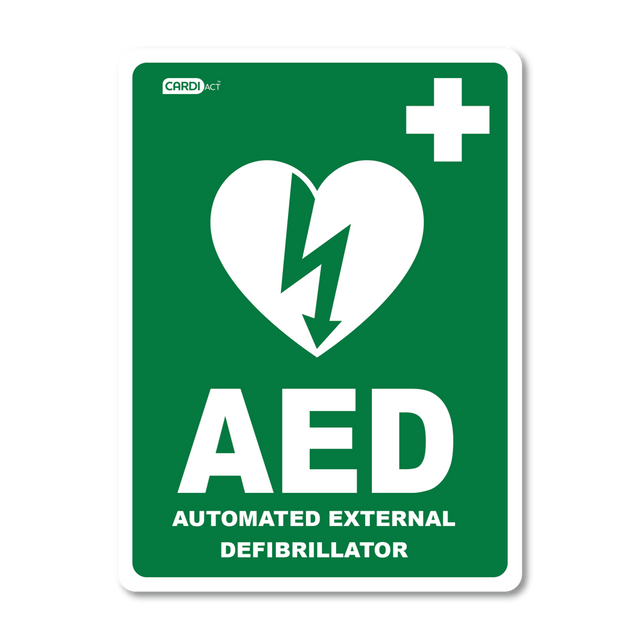 CARDIACT AED Wall Sticker 22.5 x 30cm