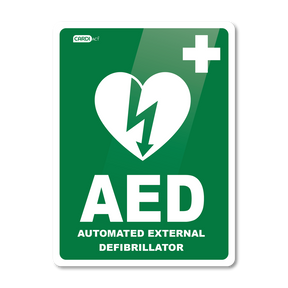 CARDIACT Poly AED Defibrillator Sign 22.5 x 30cm