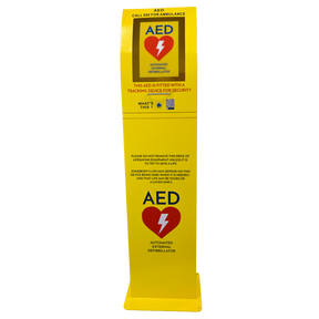 Yellow Floor Mount AED Cabinet 30 x 40 x 160 cm