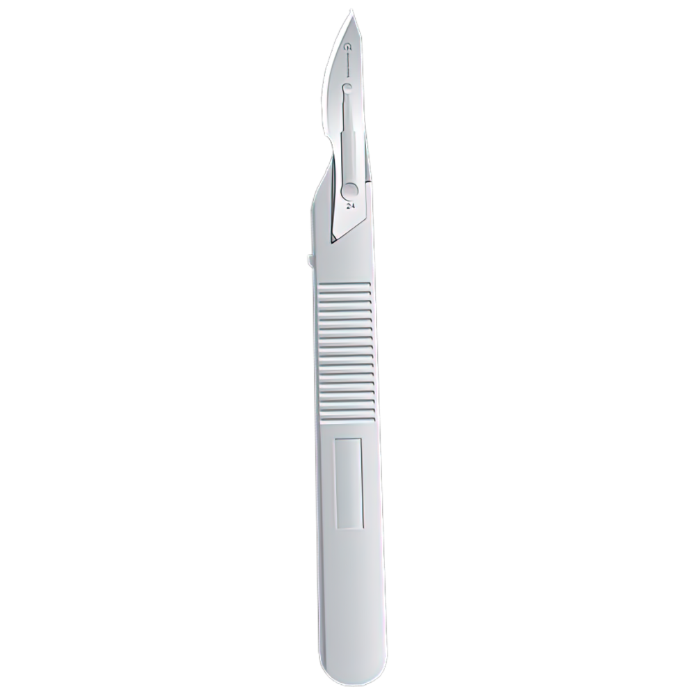 Disposable No 24 Scalpel Blade & Handle Sterile 5/Pk