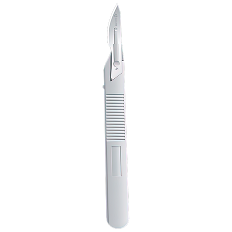 Disposable No 24 Scalpel Blade & Handle Sterile 5/Pk