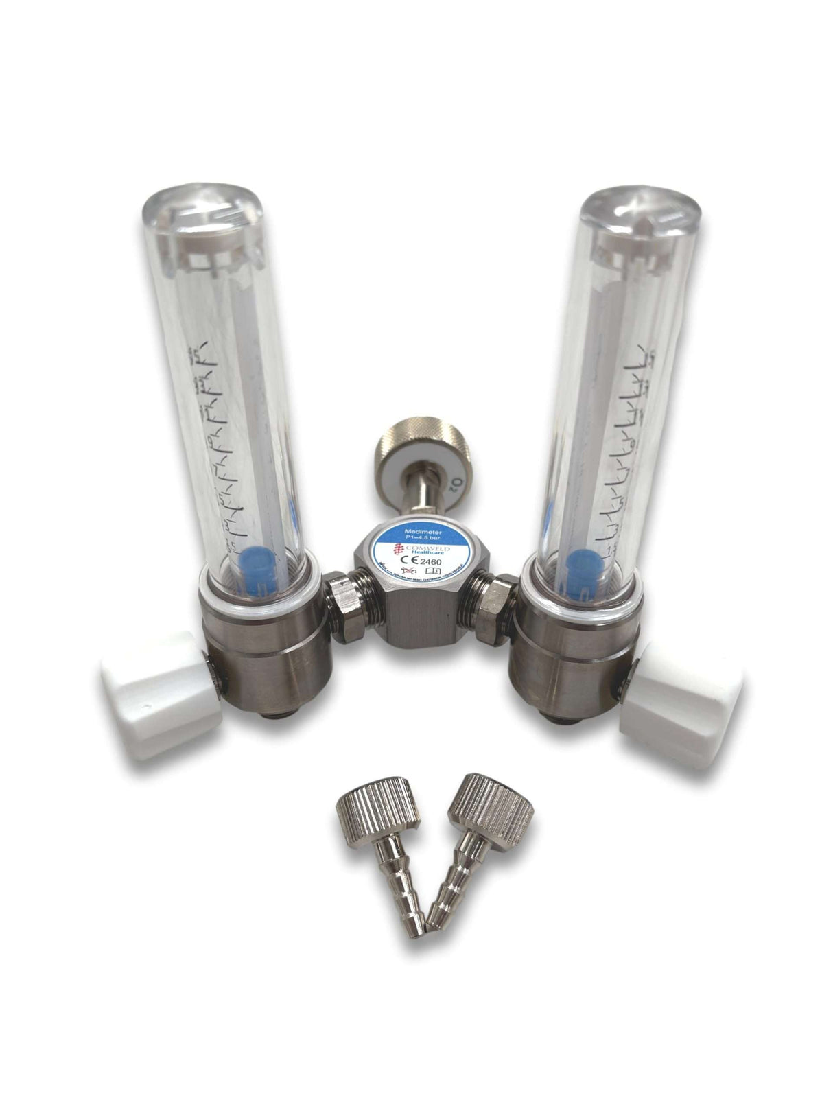MediMeter Medical Oxygen - Twin flowmeter - 0-15 LPM