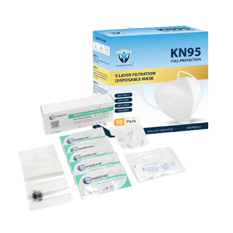 10 KN95 Respirator Masks Plus 5 Rapid Antigen Tests