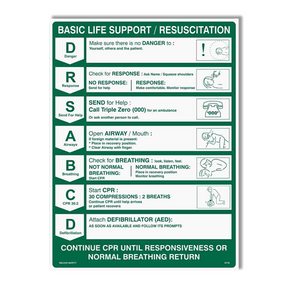 Poly CPR Wall Chart 60 x 45cm