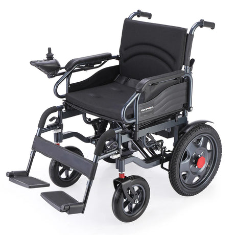 Electric Folding Wheelchair – XL 52cm Wide Seat, Black